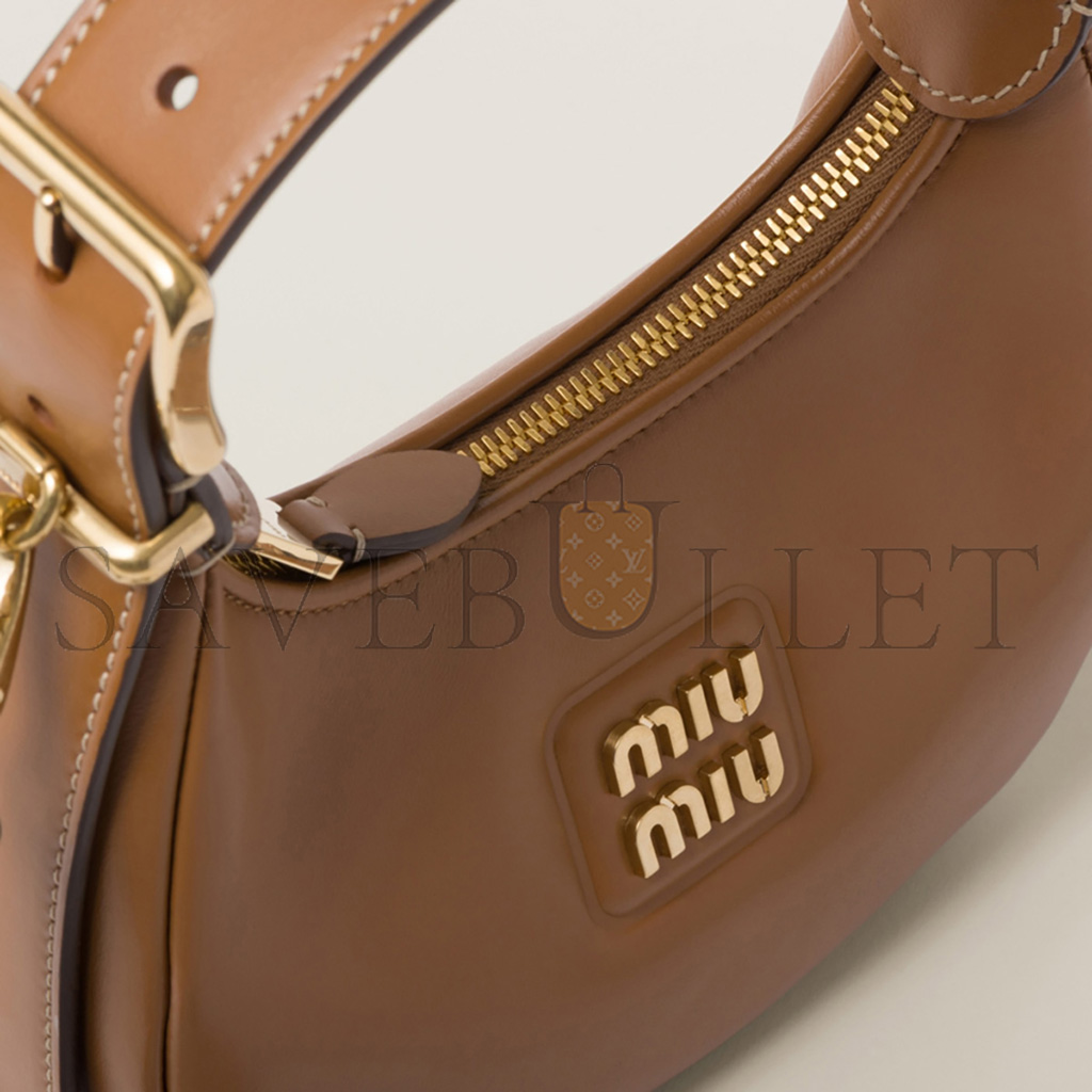 M1v M1v leather half-moon brown bag 5bp161 (17*15.5*5.5cm)